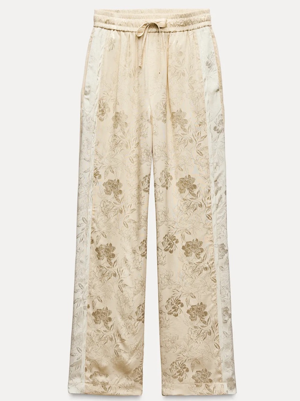 Zara Jacquard Floral Trousers